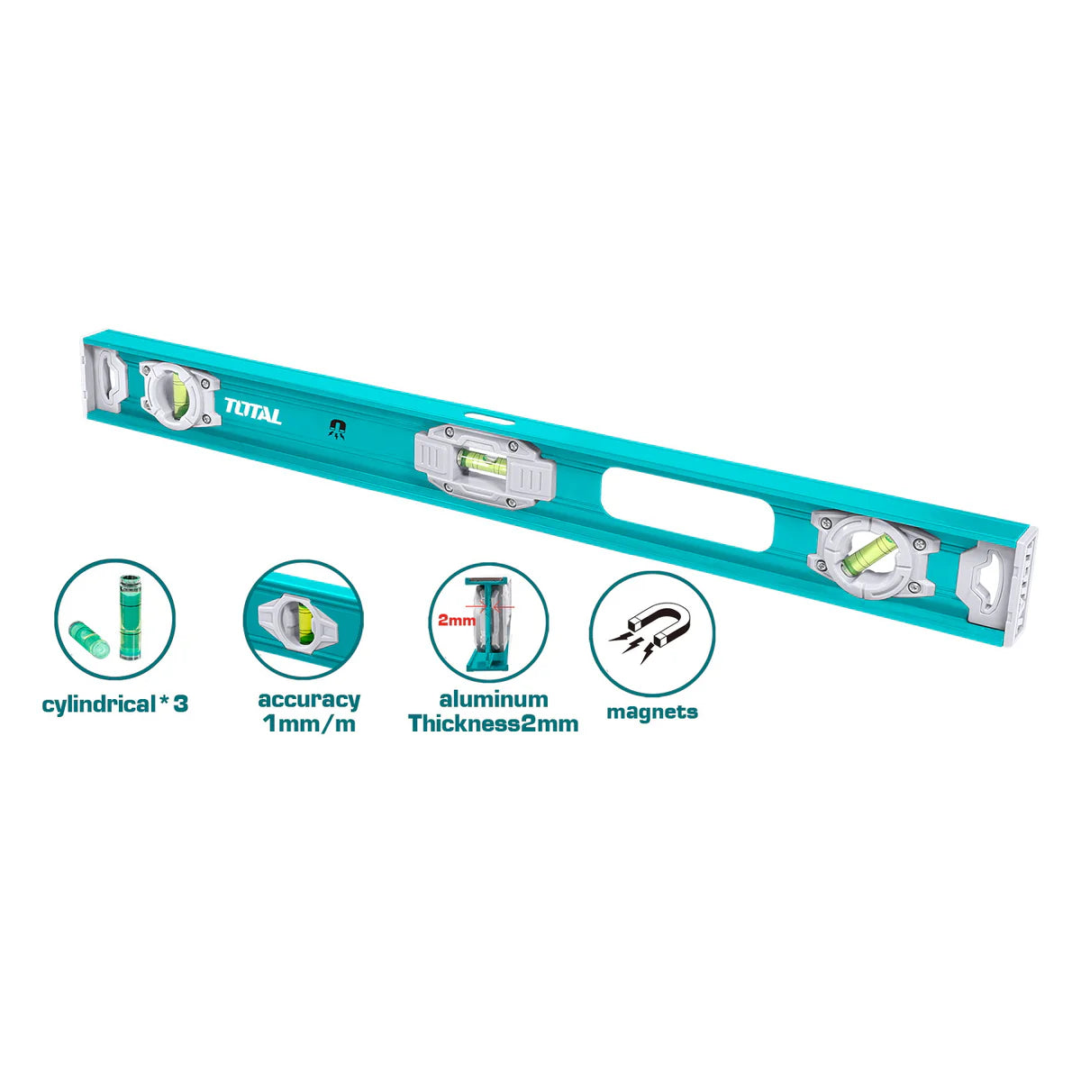 Total Magnetic Spirit Level 60cm TMT26026 - 2mm Aluminum Total